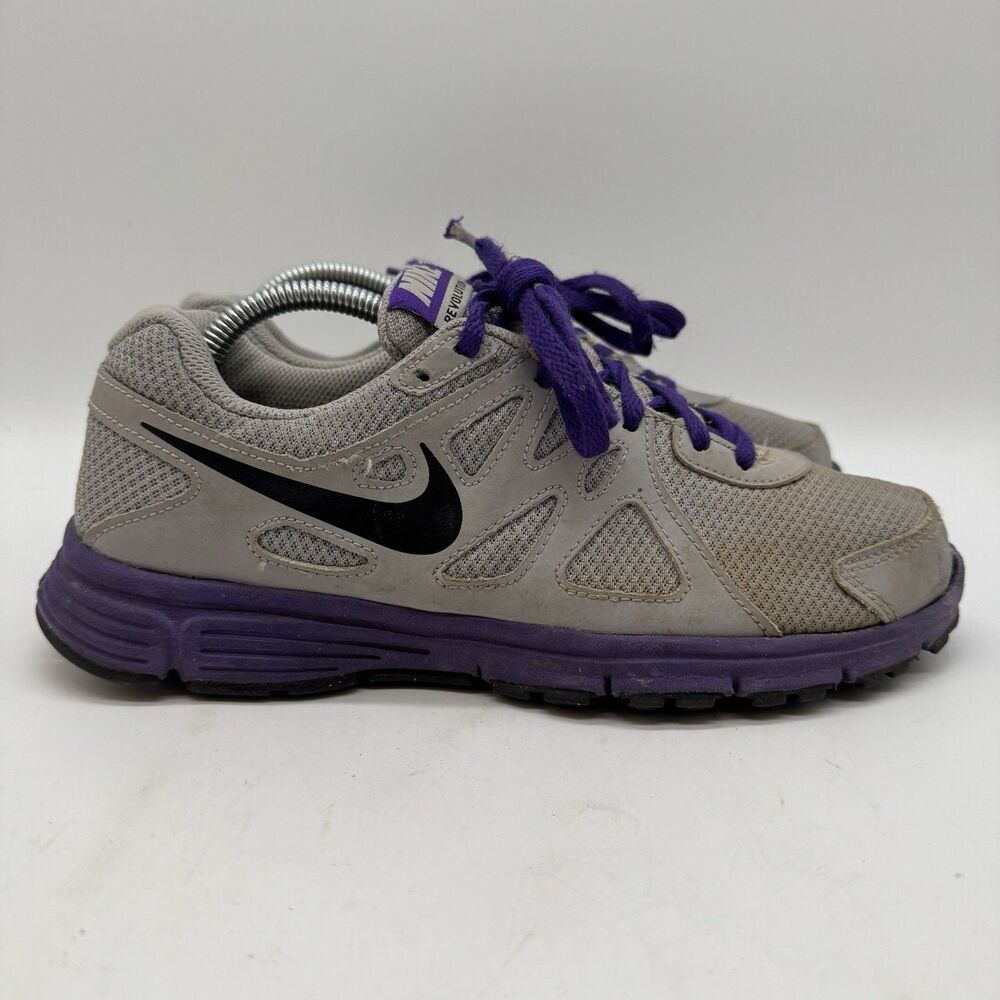 Nike Revolution 2 Sneakers 555090-005 Women 7 - Y5.5 Gray Purple Running Shoes